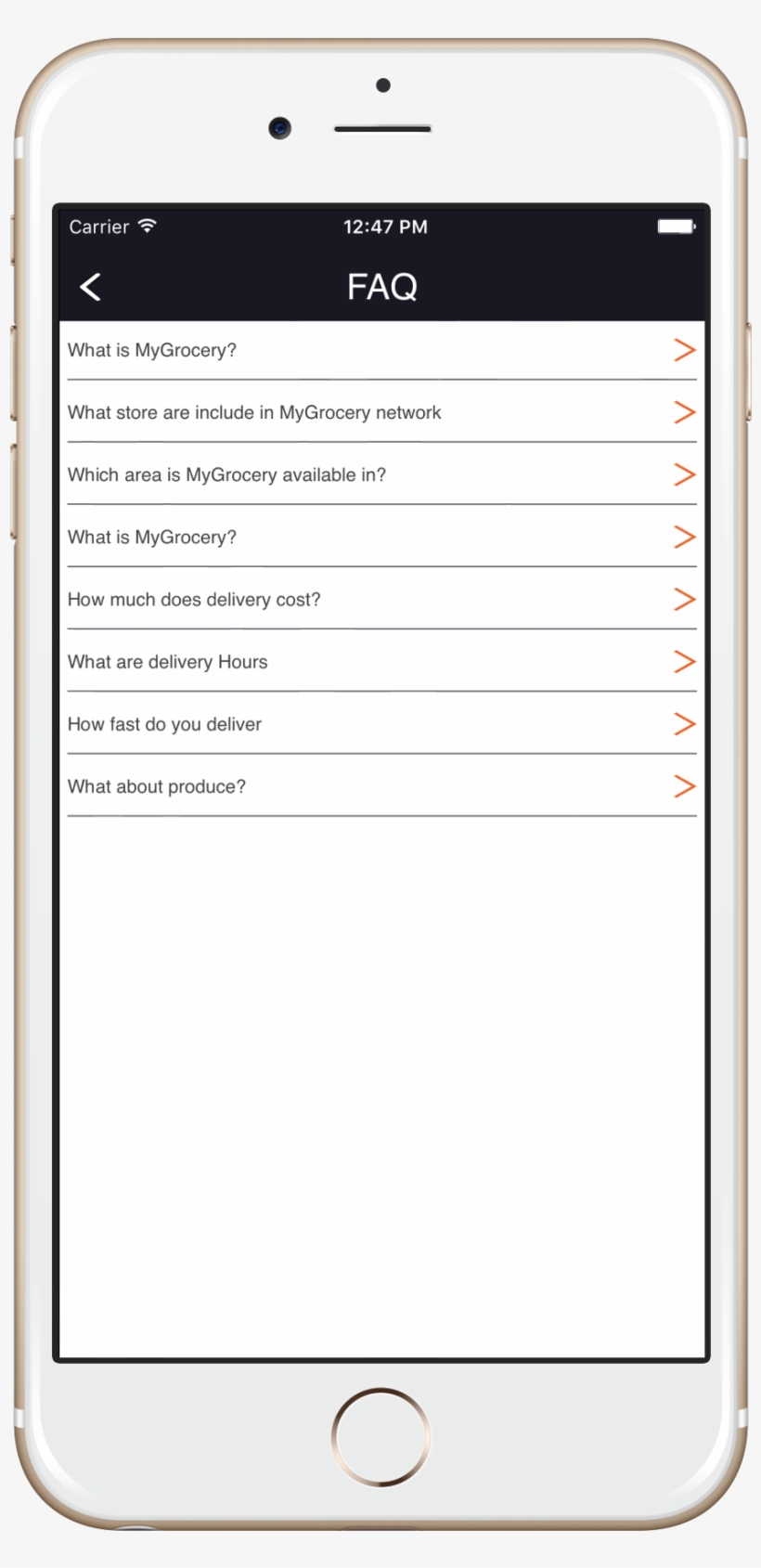 27-mygrocery Faq Iphone6plus Gold Portrait - Iphone, transparent png download