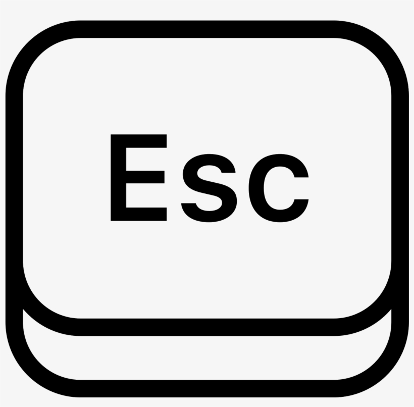 An Escape Sign Shortened To The First Three Letters - Alt Icon, transparent png download