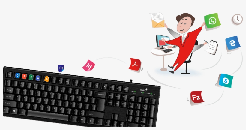 Multimedia Keyboard, transparent png download