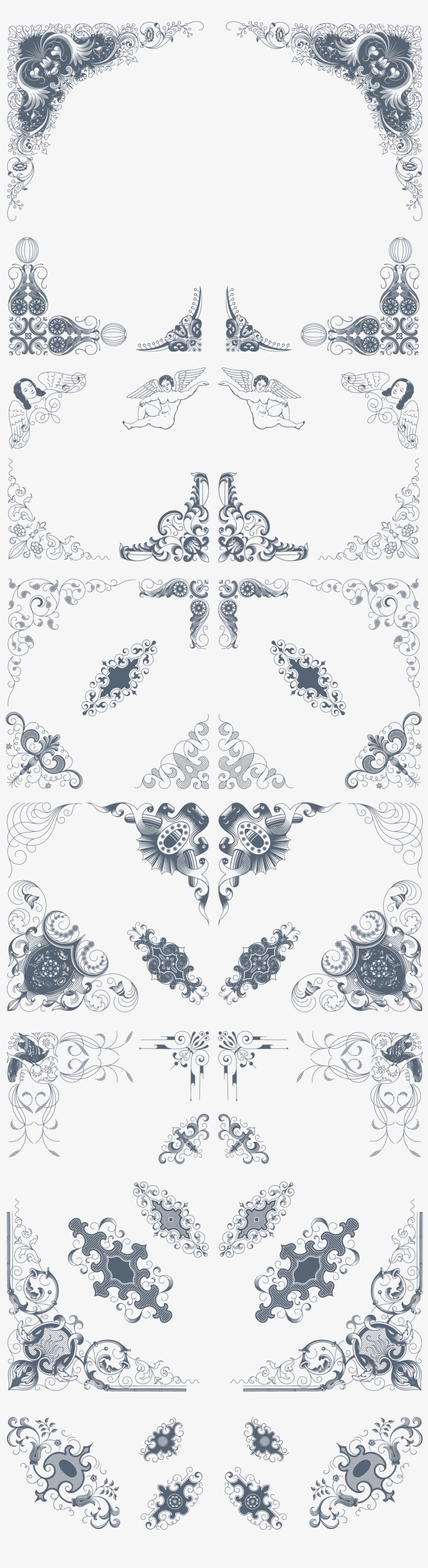 Luxurious Flourishes Vector Pack - Du Traite De Nicolas Clemangis Intitule De Corruptio, transparent png download