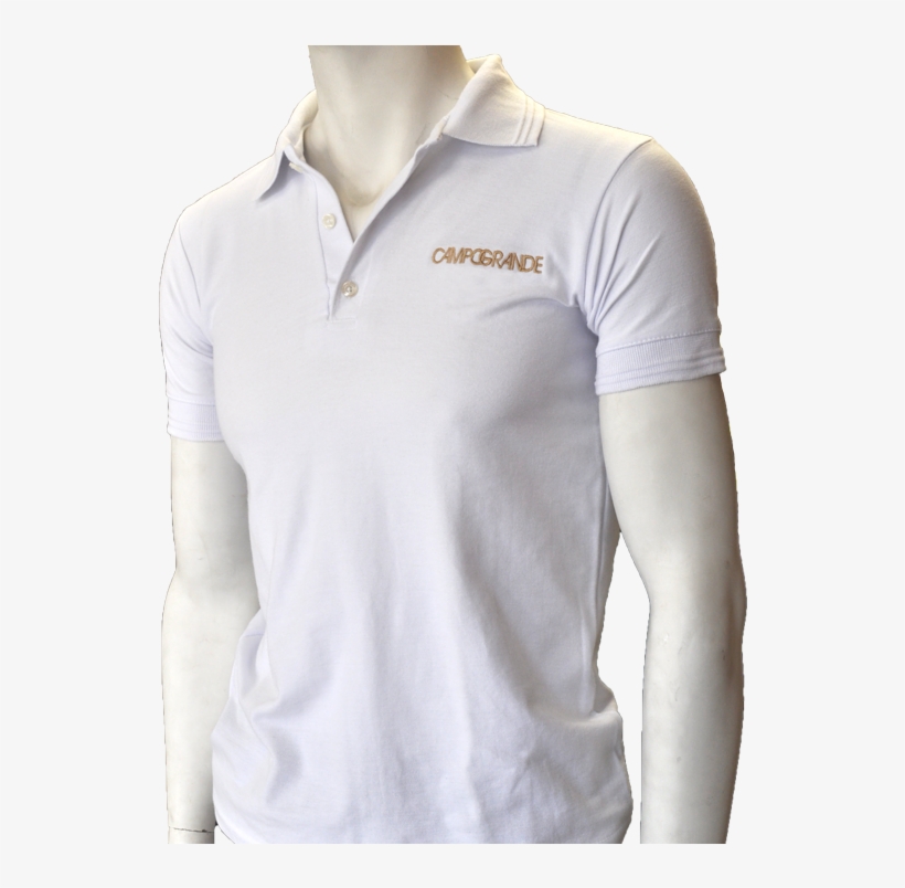Playera Polo Blanca Pike - T-shirt, transparent png download