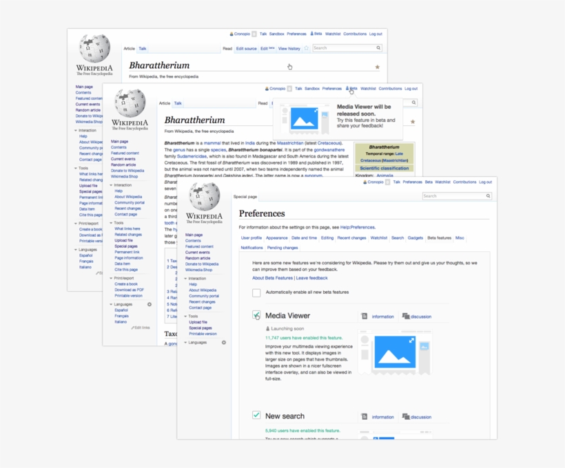 New Feature Popup Notice Mockup Pau 04 15 2014 01 - Wikipedia, transparent png download