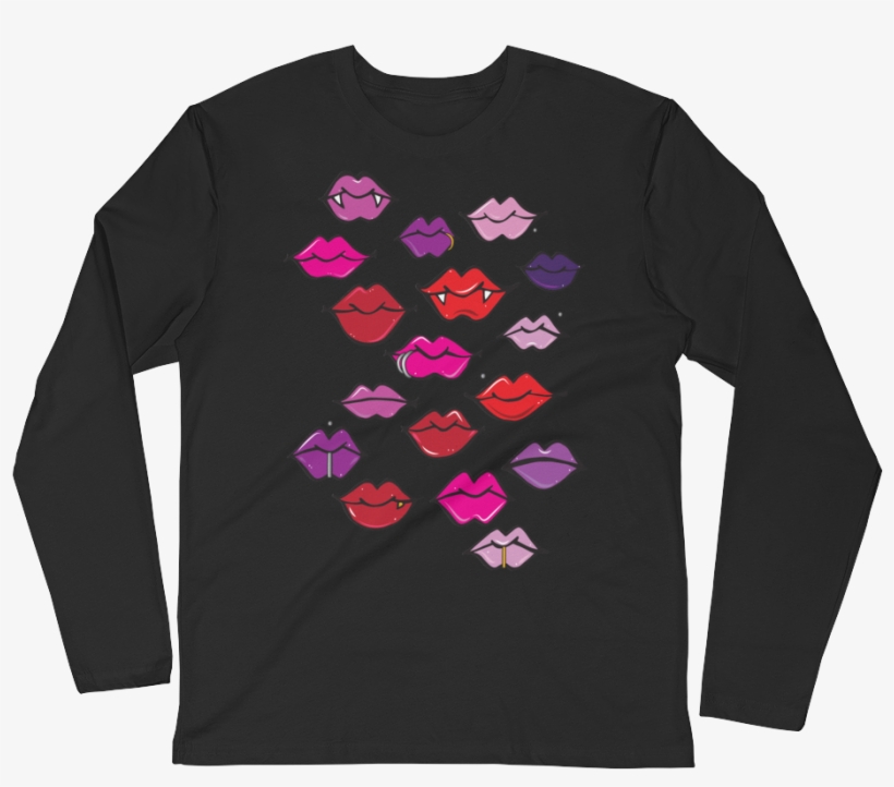 Kiss Me Long Sleeve Unisex Fitted Crew, transparent png download