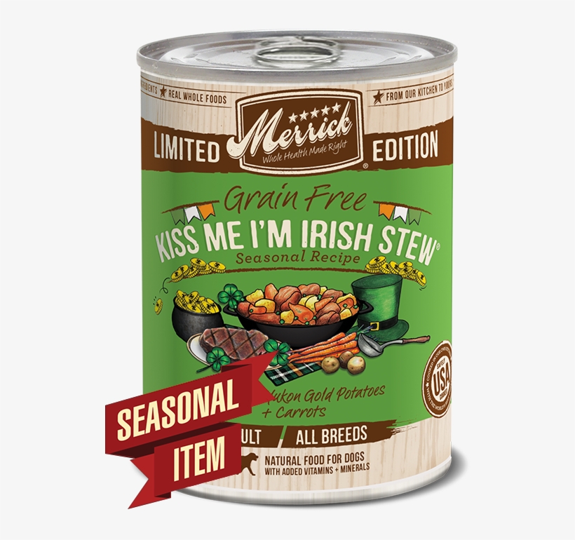 Grain Free Kiss Me I'm Irish Stew Seasonal Recipe - Merrick Pugs N Kisses, transparent png download