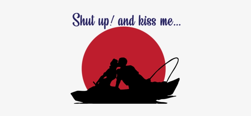 Kiss Me 485 1x - Couple Fishing Shower Curtain, transparent png download