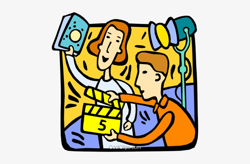 People Working On A Movie Set Royalty Free Vector Clip - Advertising, transparent png download