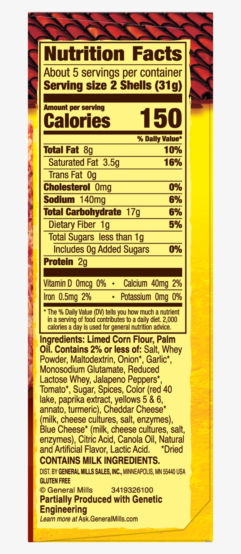 Old El Paso Gluten Free Bold Spicy Cheddar Flavored - Old El Paso Stand 'n Stuff Blue Corn Shells 10 Ct Box, transparent png download