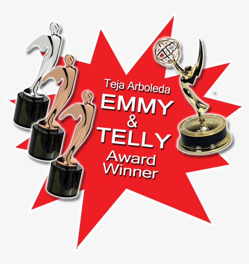 Teja Arboleda Emmy Award And 3 Telly Awards - Telly Awards, transparent png download