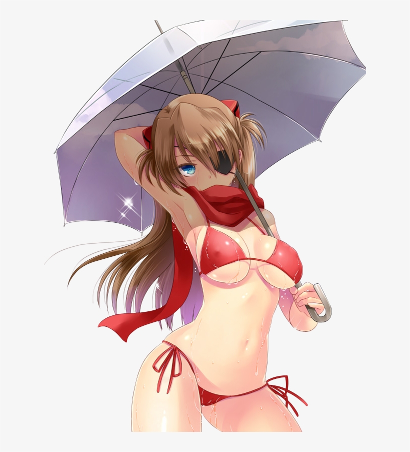 Аска Asuka Langley, Evangelion, Nerv, Anime Art, Длиннопост - Prodigiosa Anime En Bikini, transparent png download