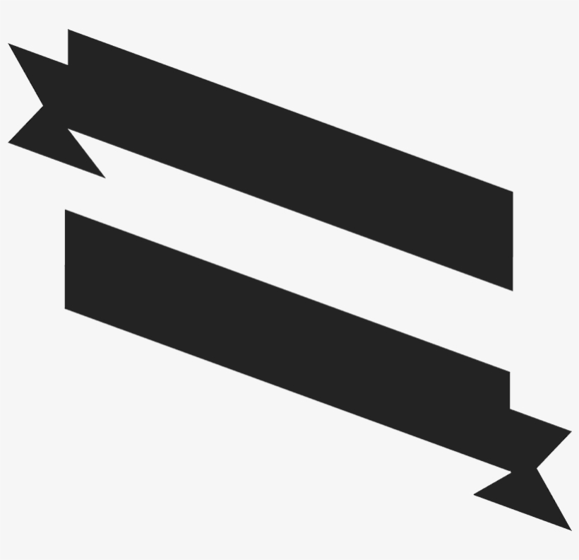 Double Banner With Space Rubber Stamp - Rubber Stamping, transparent png download