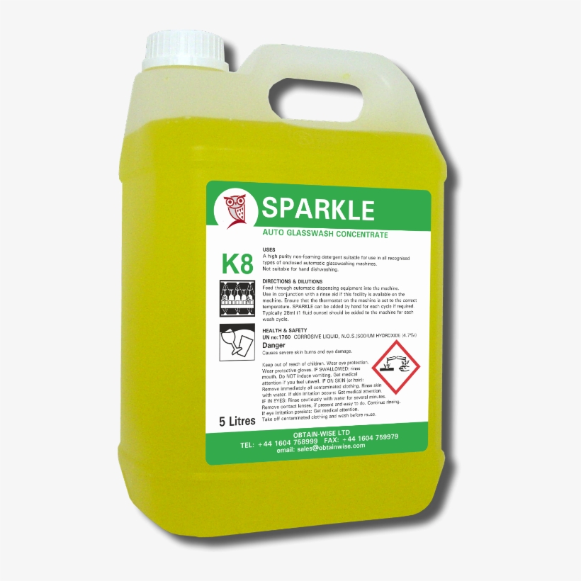More Views - Sparkle - Auto Glasswash Detergent 5litre (318) - 5litre, transparent png download