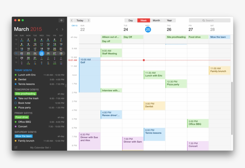 Fantastical - Mac Os Sierra Calendar, transparent png download