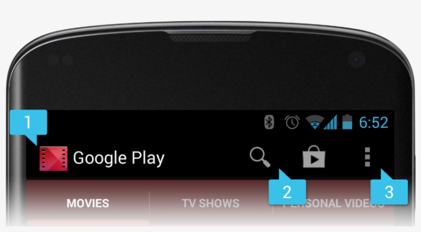 Enter Image Description Here - Android Action Bar, transparent png download