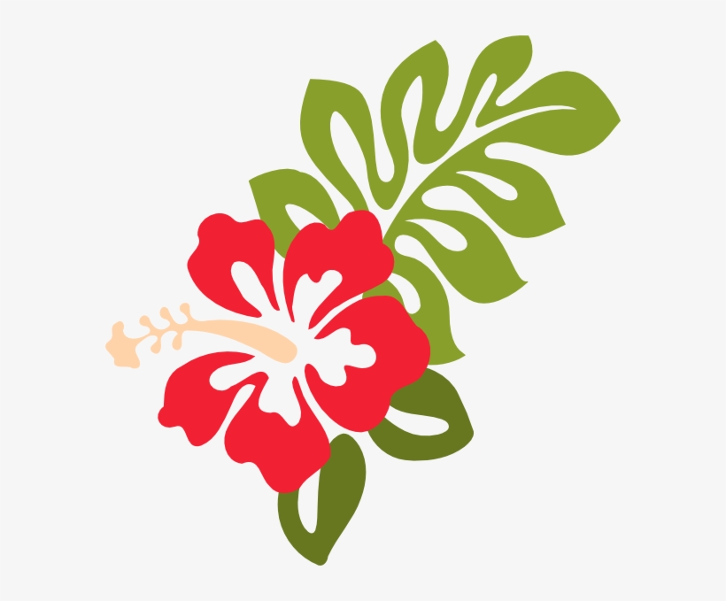 Red Hibiscus Clip Art At Clker - Red Hibiscus Clip Art, transparent png download