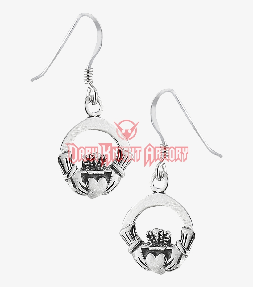 Sterling Silver Claddagh Ring Earrings - "medieval Collectible" Sterling Silver Claddagh Ring, transparent png download