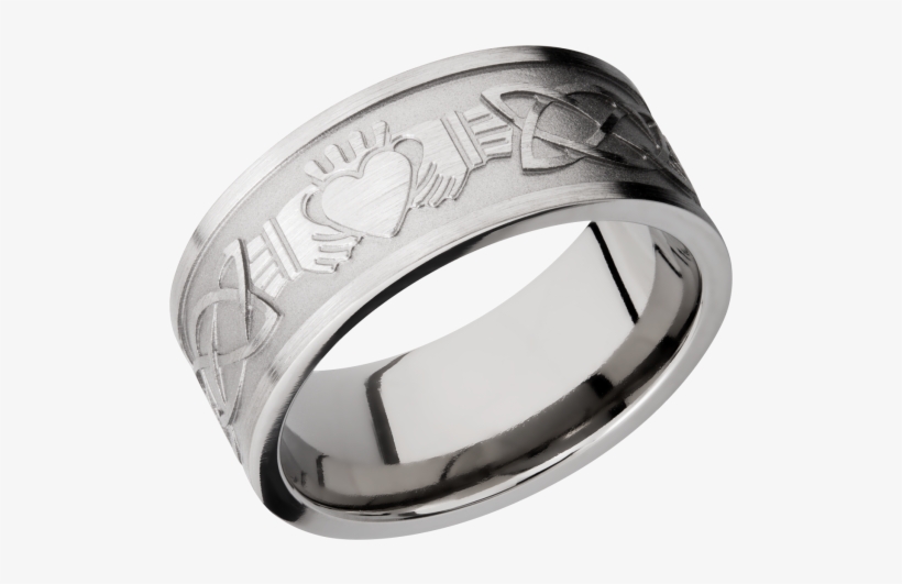 Titanium 9mm Band 9fcladdaghceltic - Titanium Ring, transparent png download