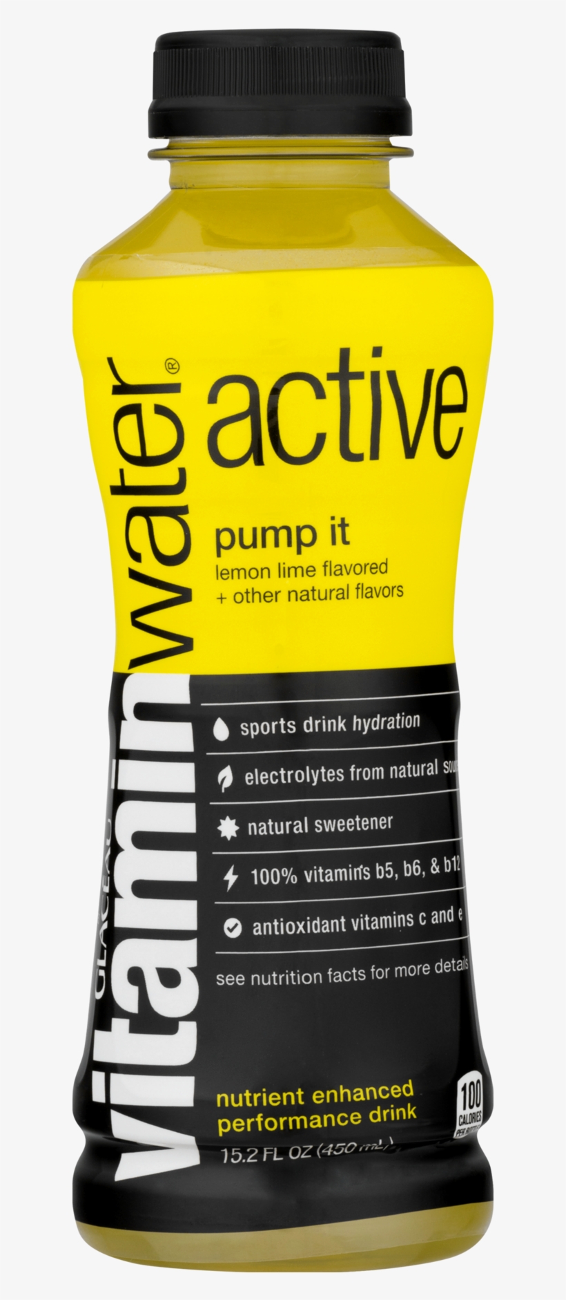 Vitaminwater Active Lemon Lime Drink - 15.2 Fl Oz Bottle, transparent png download