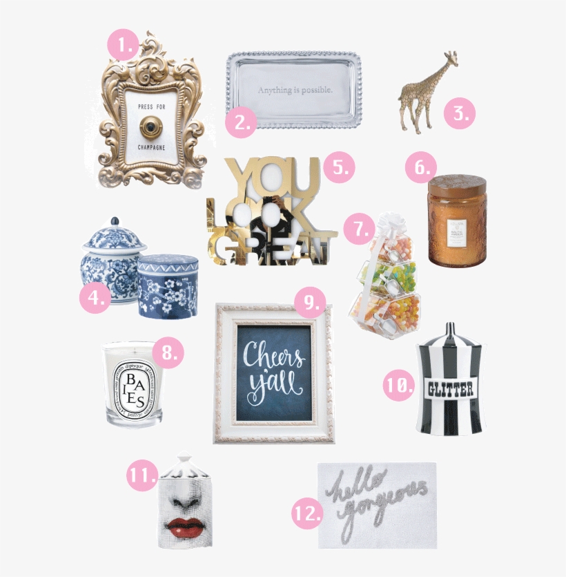 Home-decor - Jonathan Adler Glitter Canister, transparent png download