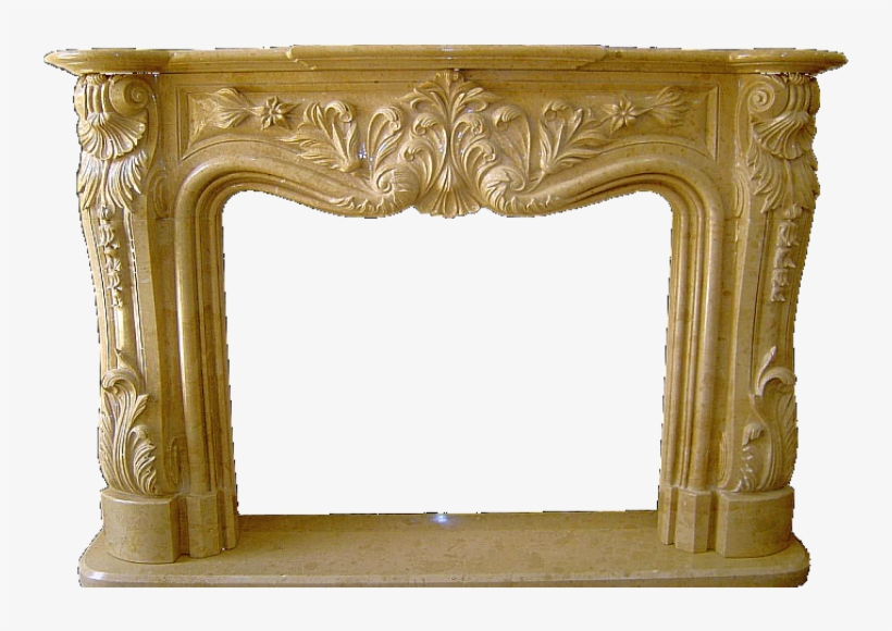 Handcrafted Fireplace Surround - Nature Home Decor Model Fpsb45 Sahara Beige Marble, transparent png download