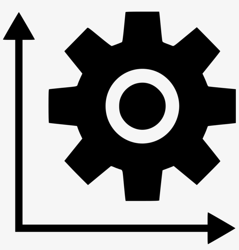 Gear Arrow Graph Invest Revenue Internet Comments - Line Chart, transparent png download