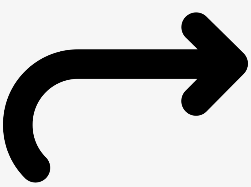 Right Curved Arrow - Portable Network Graphics, transparent png download