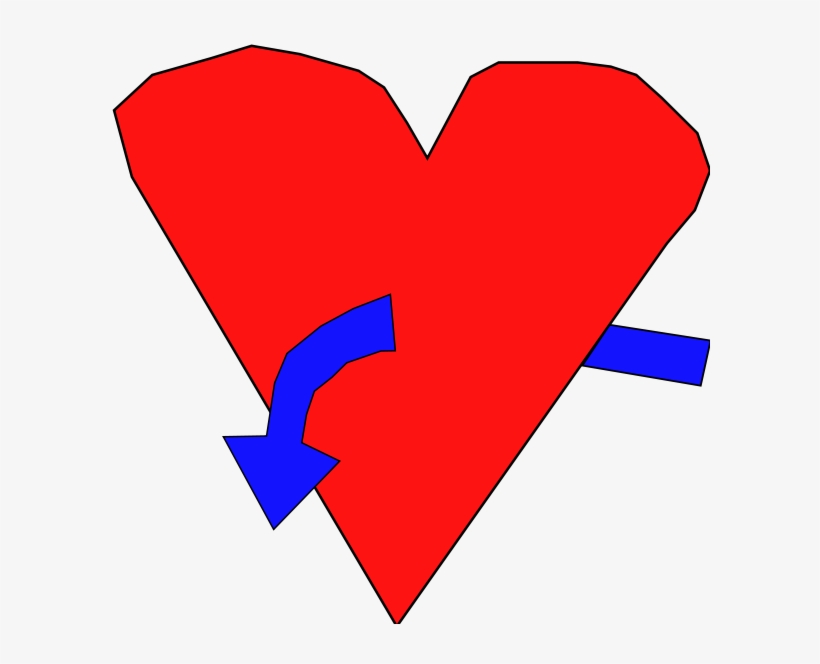 Hart With Curve Arrow Clipart Png, transparent png download