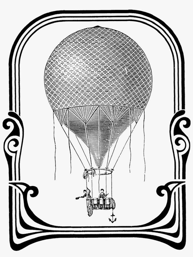 2483 Baloo Anchor Art Nouveau Frame Victorian Era Free - Nouveau Frame, transparent png download