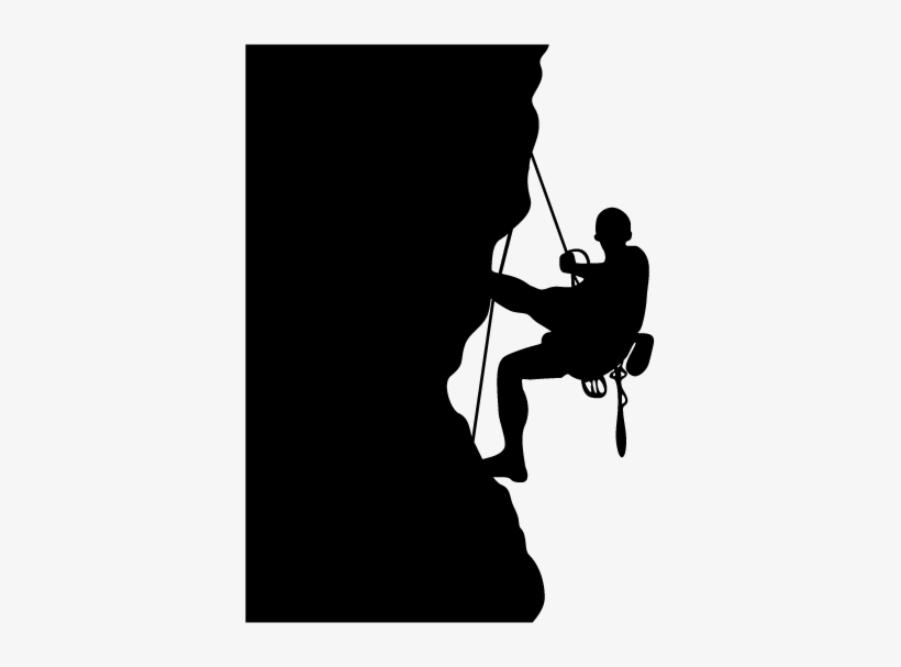 Rock Climbing Wall Sticker Rock Climbing Silhouette Png Transparent Png 374x527 Free Download On Nicepng