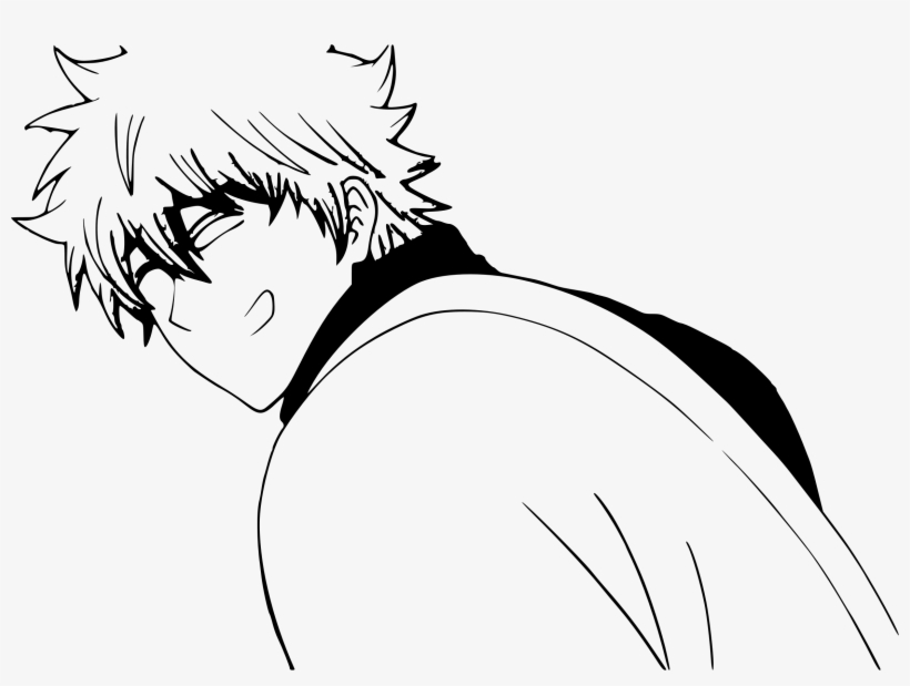 Big Image - Sakata Gintoki Black And White, transparent png download
