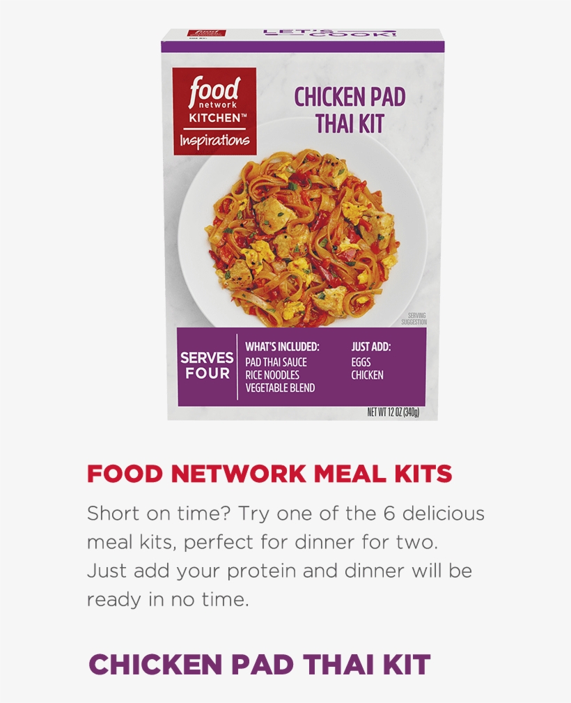 Chicken Pad Thai Chicken Pad Thai - Food Network Boxed Meals, transparent png download
