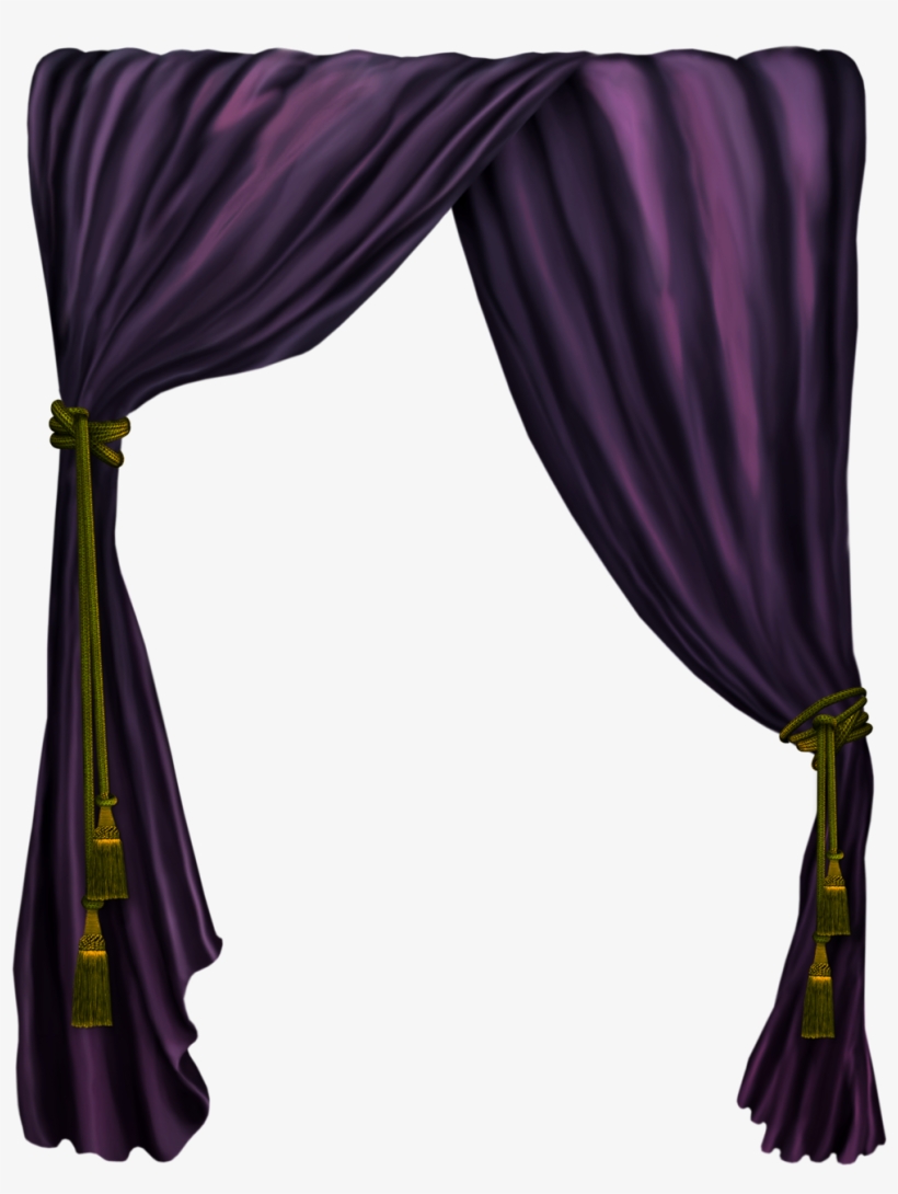 Curtain Clip Art - Purple Curtains Png, transparent png download