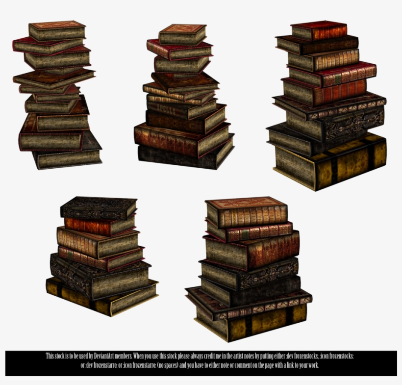 Stacks Of Books Renders Ii By Frozenstocks - Lumber, transparent png download
