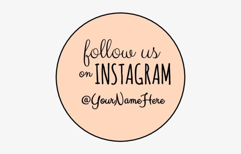 "follow Us On Instagram" Circle Labels - Advertising, transparent png download