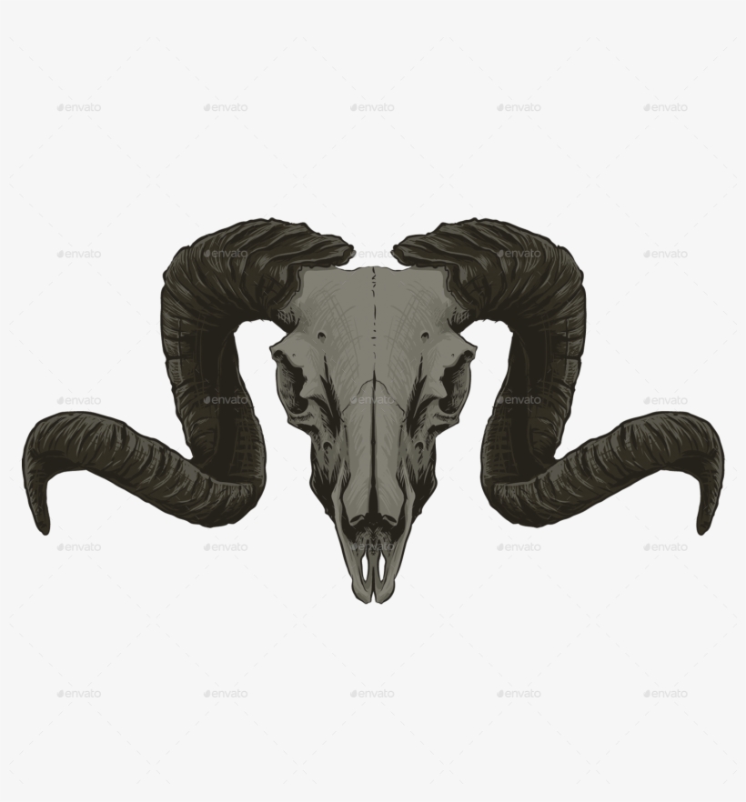 Goat Skull - Statue, transparent png download