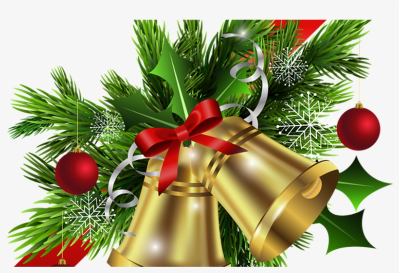 Christmas Red Bow And Bells Corner Transparent Png - Campañas De Navidad Png, transparent png download