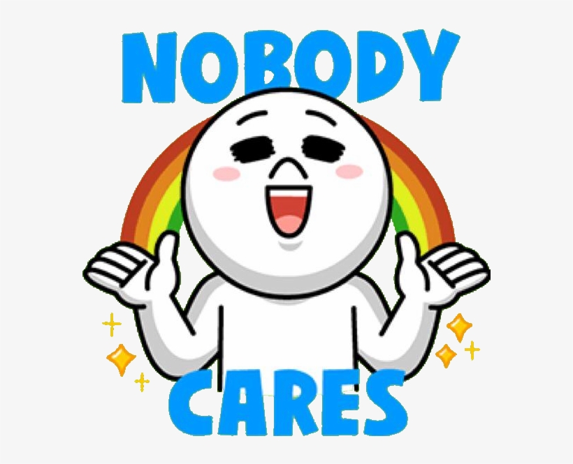 Tumblr Nhl8pmr8fs1qloz75o1 1280 - Nobody Cares Line Sticker, transparent png download