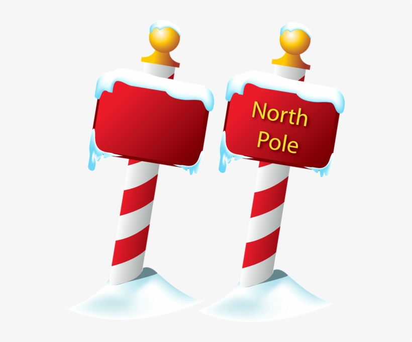North Pole Sign Png Picture - North Pole Sign Clipart, transparent png download