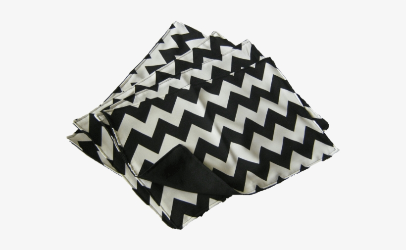 Placemat Black And White Chevron Pattern - Placemat, transparent png download
