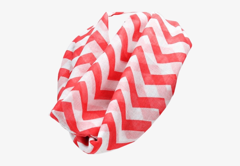Chevron Infinity Scarf, Red - Beanie, transparent png download