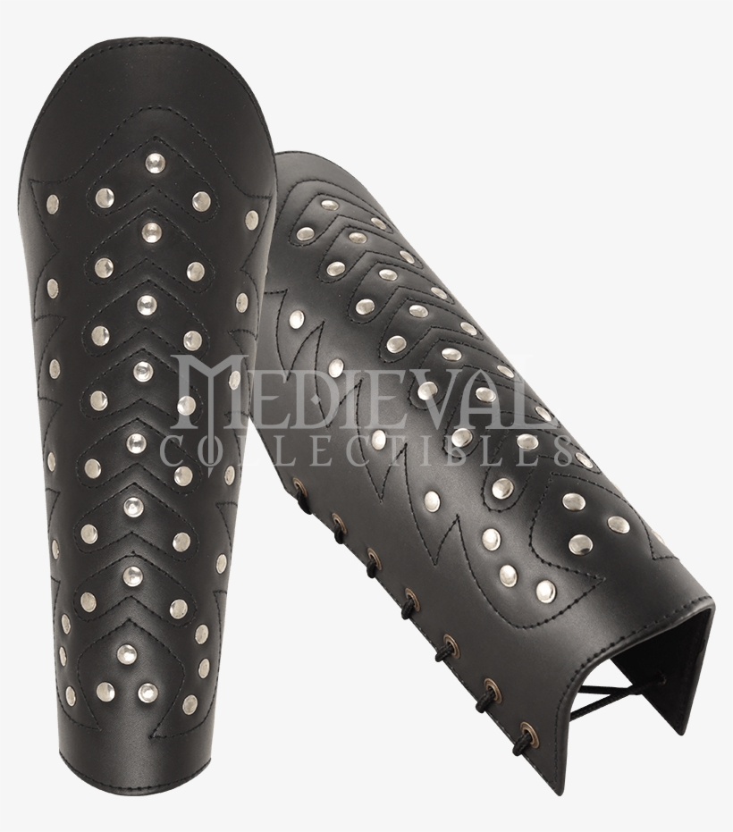 Chevron Flame Leather Greaves - Leather, transparent png download