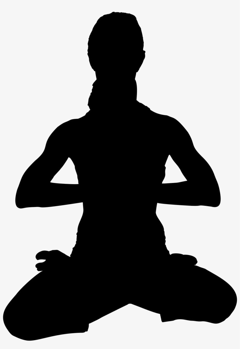 Big Image - Woman Meditating Silhouette Png, transparent png download