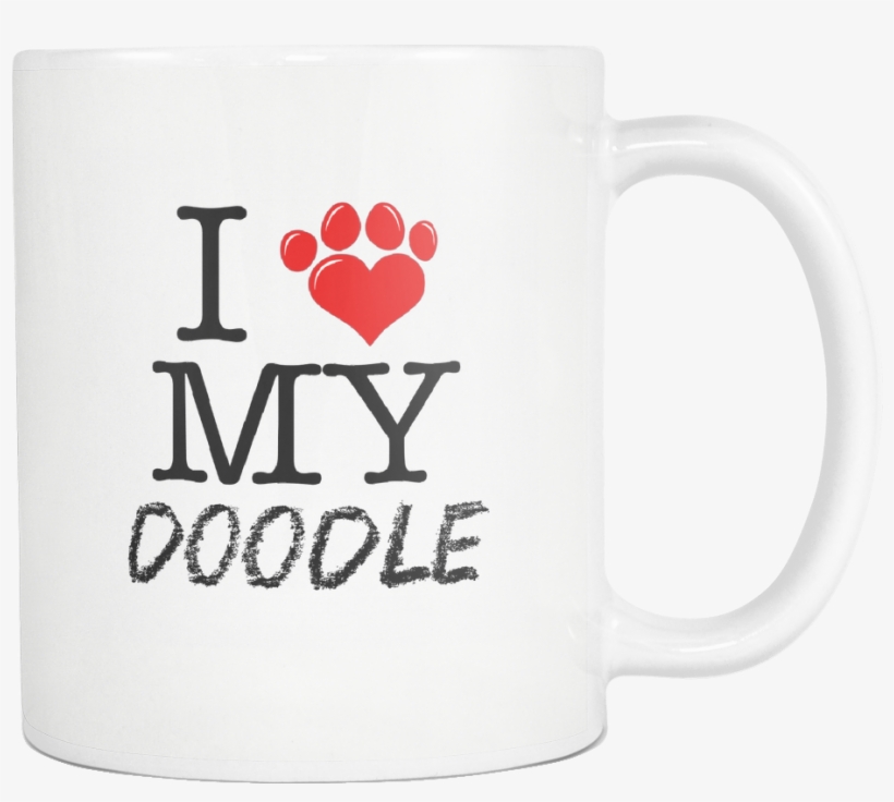 I Heart My Doodle 11oz Mug - Mug, transparent png download