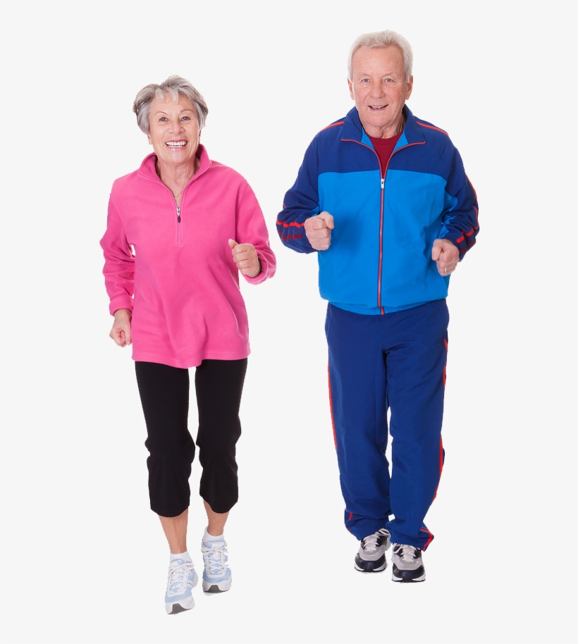 Running People Png Image - Old People Exercising Png, transparent png download