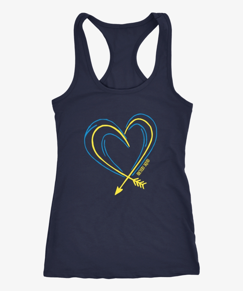 Arrow Heart Doodle Midnight Navy Tank - Dog Lover And Runner Tank Top - Can't Jog Without Dog, transparent png download