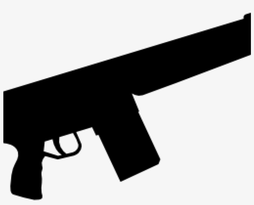 Gun Clipart Free Automatic Gun Silhouette Clip Art - Gun Clipart Png, transparent png download