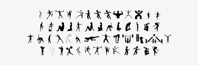 Dingbats Fitness Silhouettes Example - Fitness, transparent png download