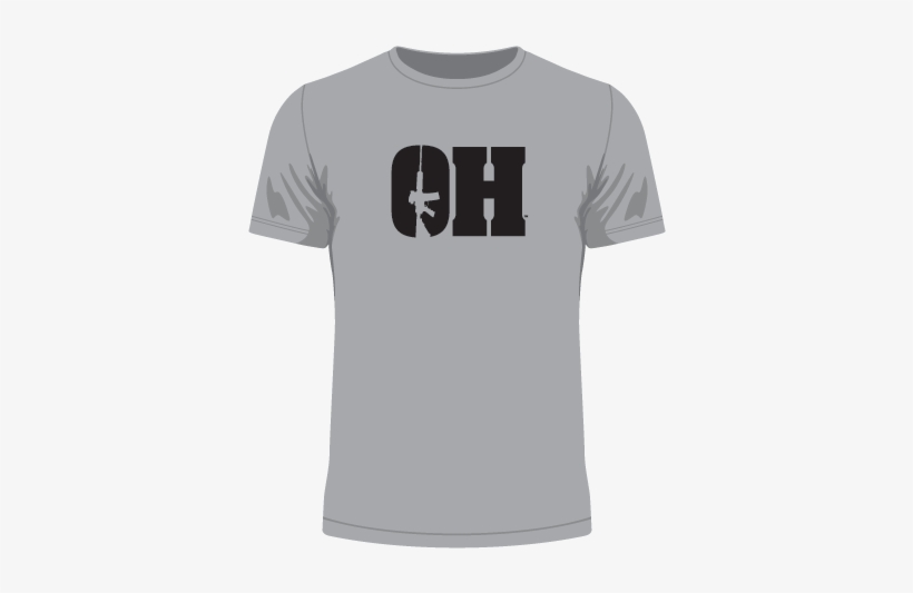 Ohio Oh Ar 15 T Shirt Featuring Ar15 Rifle Silhouette - T-shirt, transparent png download