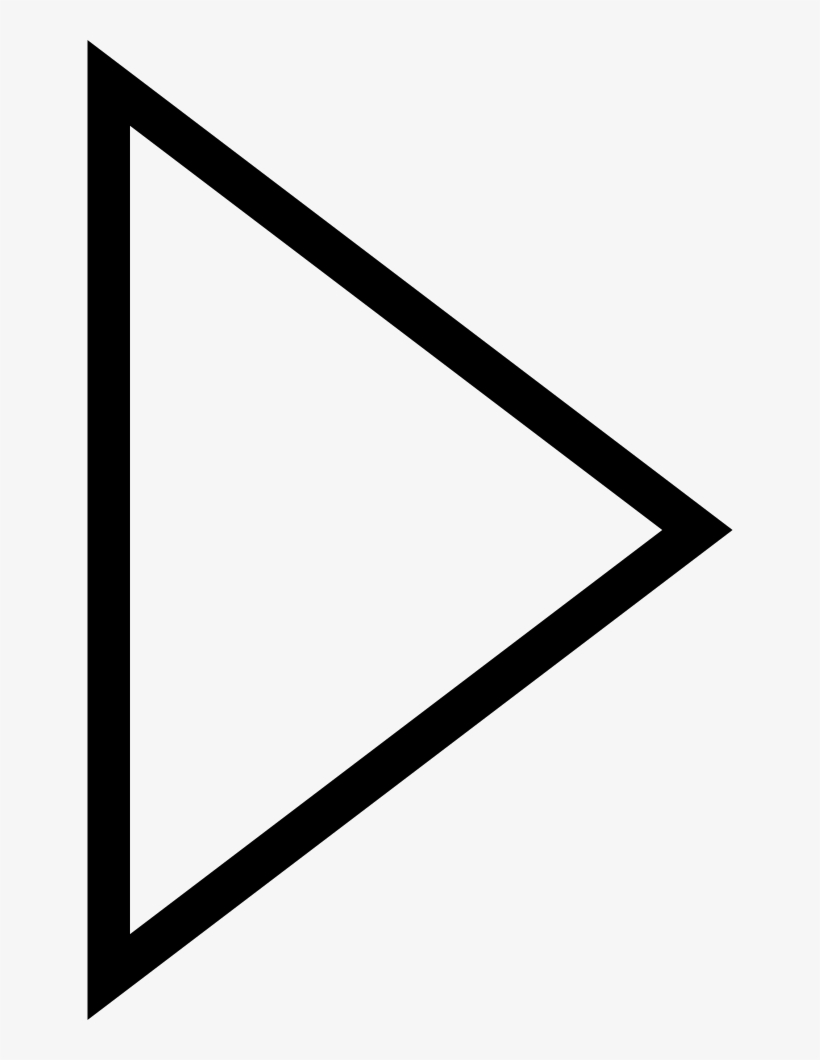 Thin Play Button - Triangle Facing Right Png, transparent png download