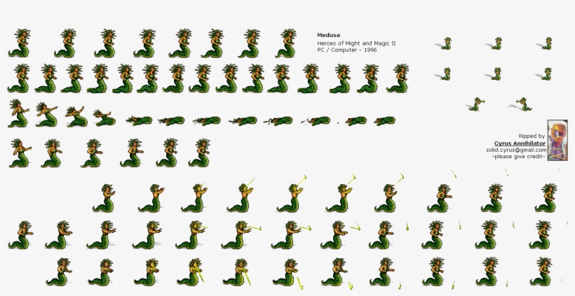 Click To View Full Size - Medusa Sprites, transparent png download