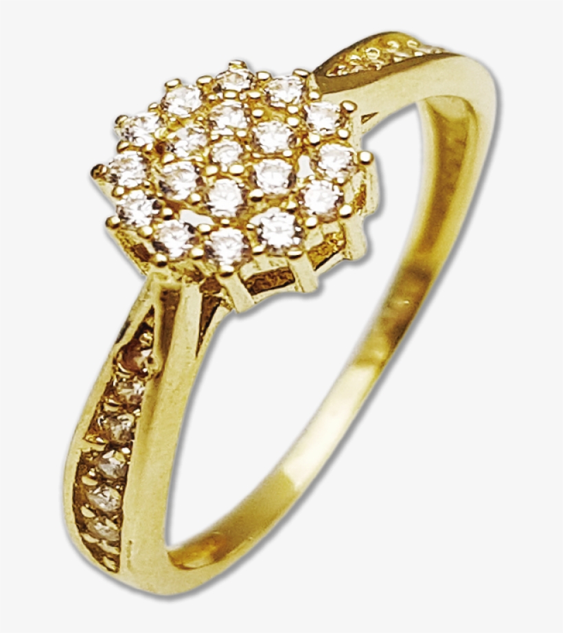 Anillo Con Circones En Oro Amarillo 10k - Anillo De Quince Años En Oro, transparent png download